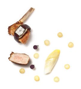 Watch with lamb chop and chicory, food editorial, Sur la Terre inTown 2011