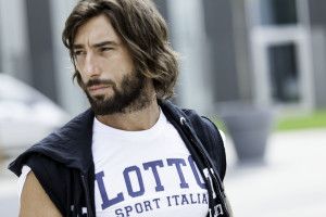 Portrait of trial rider Vittorio Brumotti in a Lotto Sport T-shirt