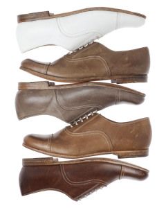 Stack of Church's leather brogues, press kit