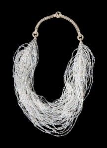 Multi-strand crystal bead necklace, Armani Privé F/W 2012 look book