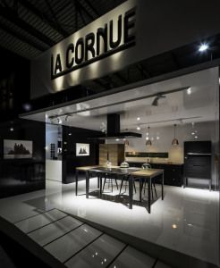 La Cornue stand entrance with kitchen island, Rho fair 2014