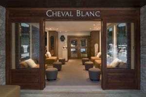 Slope-side ski entrance of Cheval Blanc Courchevel, Courchevel 1850